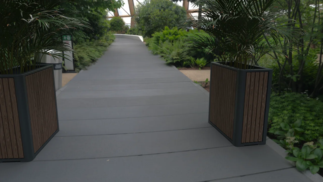 Bestaande SteelMasters-visualisatie van maatwerk planters
